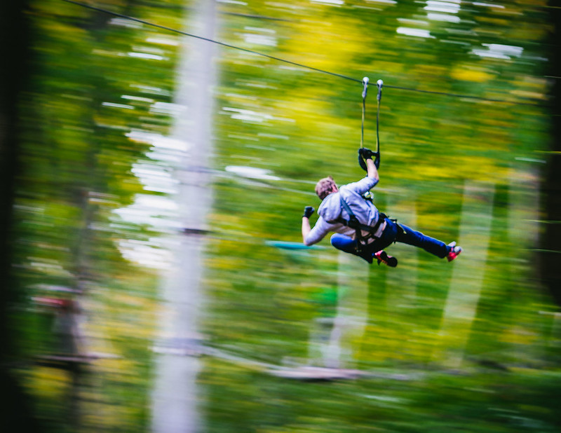 Momentaufnahme im Waldhochseilgarten Jungfernheide